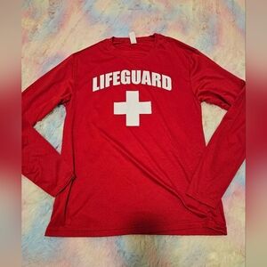 Red Lifeguard Long Sleeve Shirt